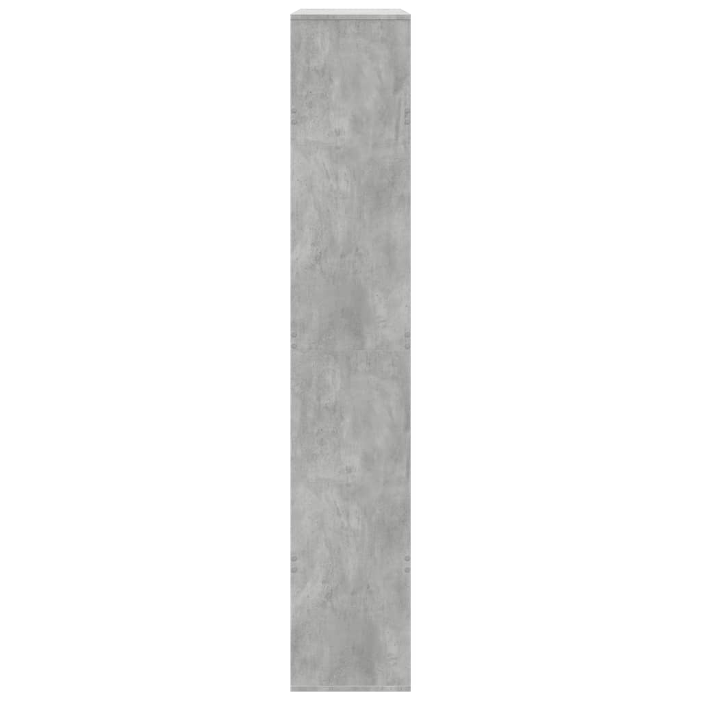 vidaXL Estantería madera de ingeniería gris hormigón 100x33x187,5 cm