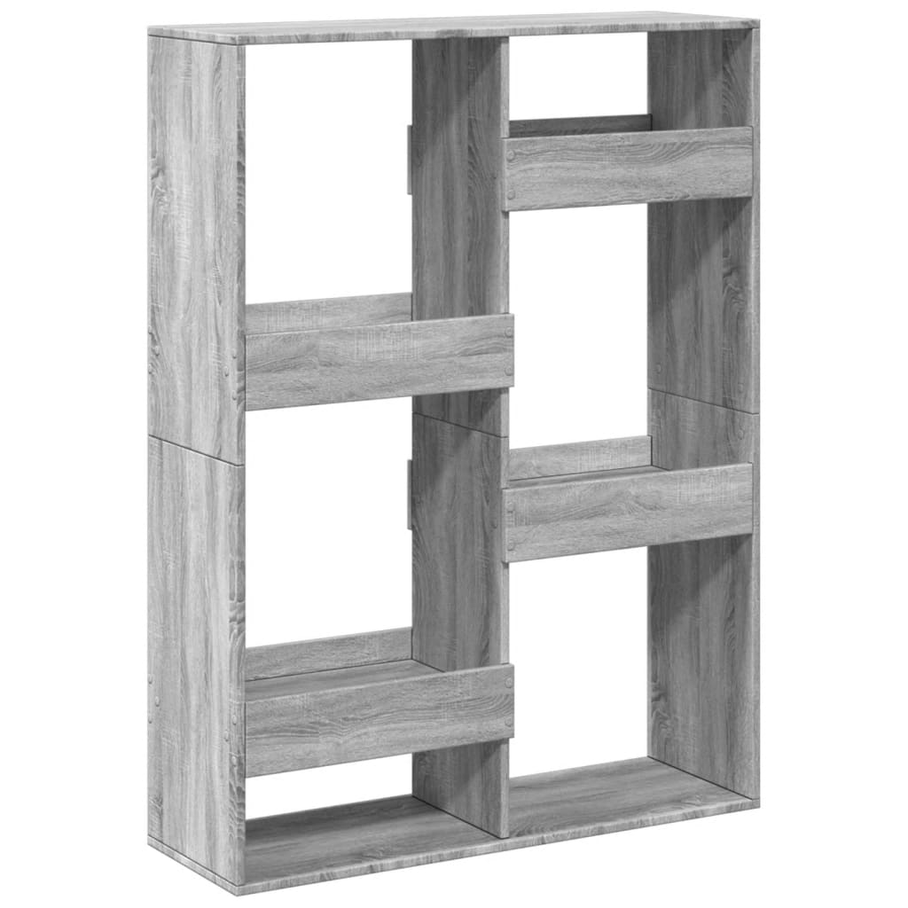 vidaXL Estantería de madera de ingeniería gris Sonoma 100x33x135 cm