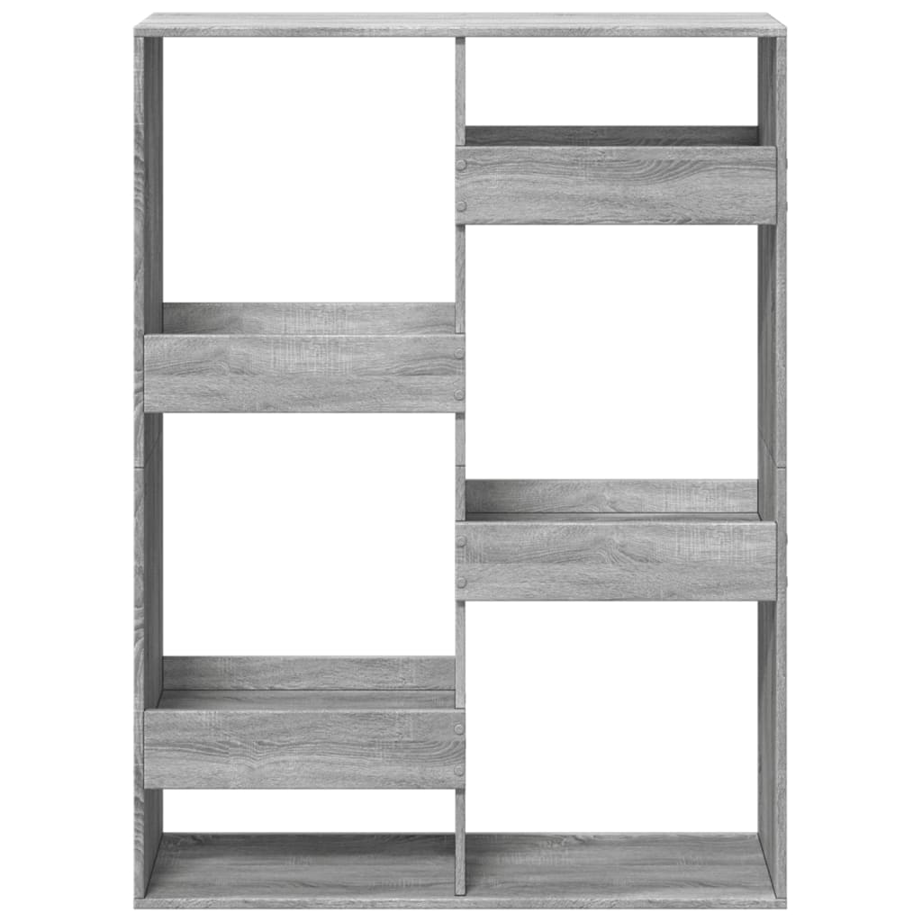 vidaXL Estantería de madera de ingeniería gris Sonoma 100x33x135 cm