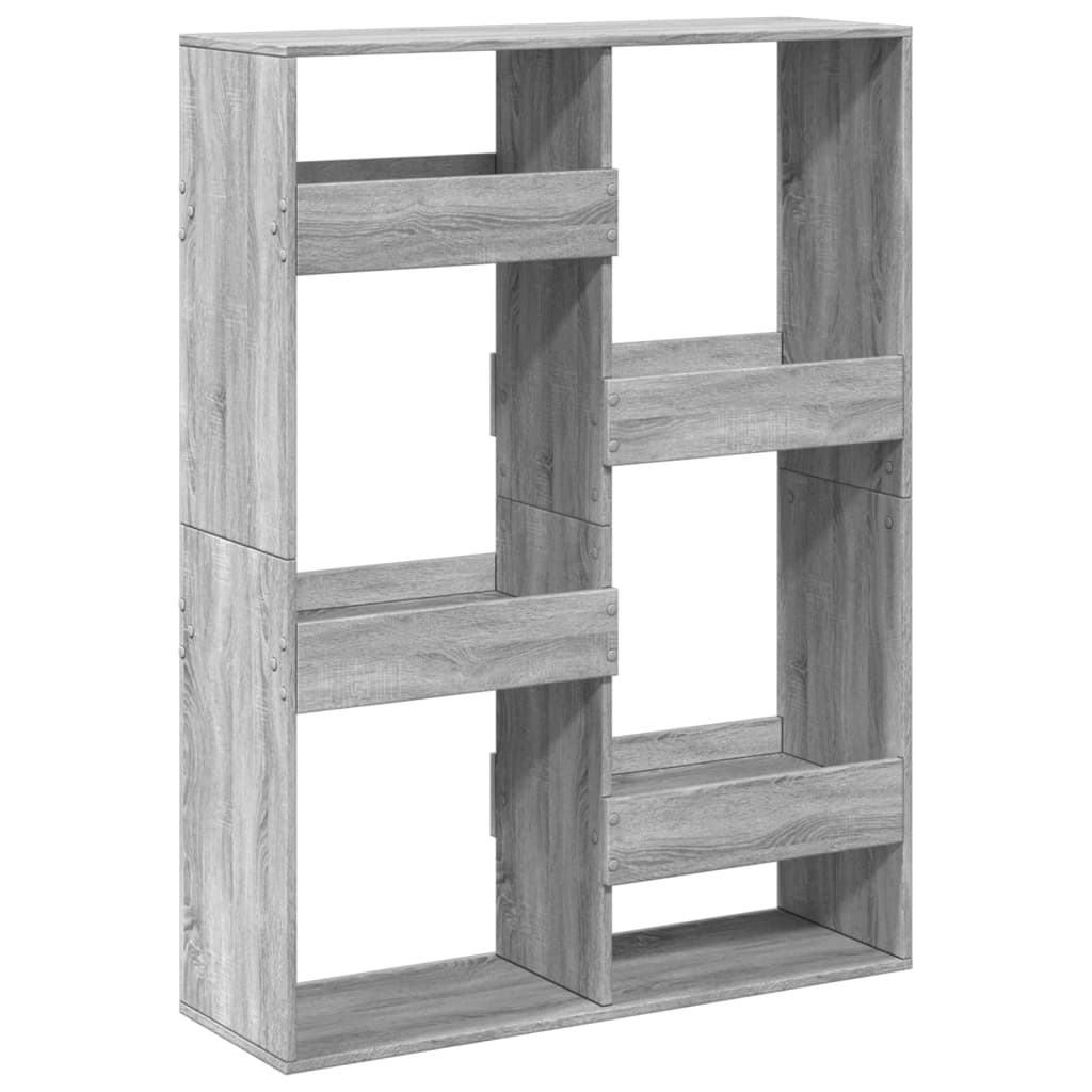 vidaXL Estantería de madera de ingeniería gris Sonoma 100x33x135 cm