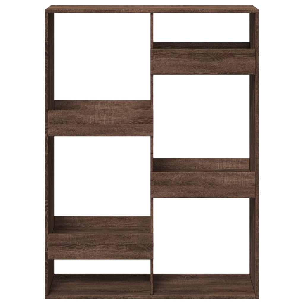 vidaXL Estantería de madera de ingeniería marrón roble 100x33x135 cm