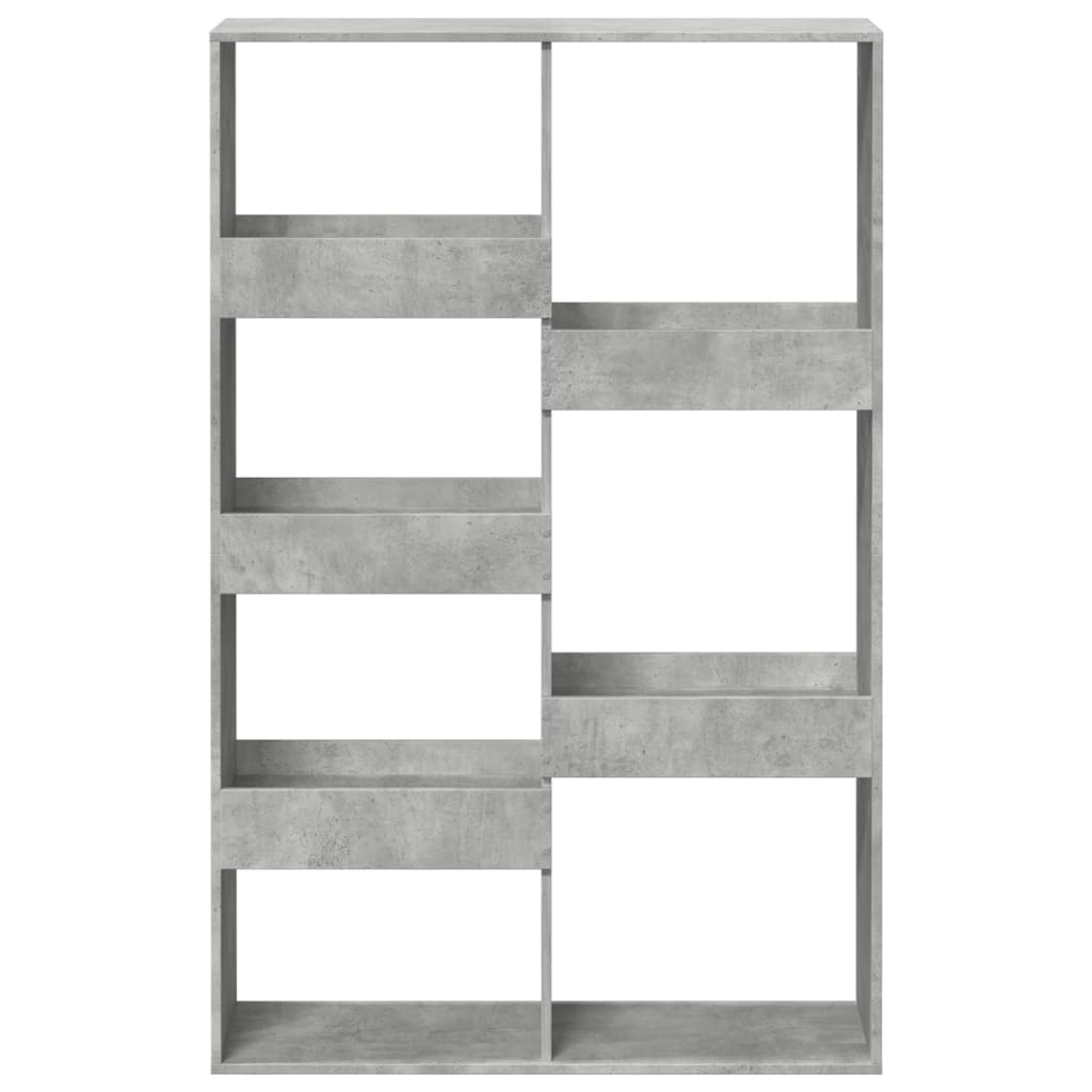 vidaXL Estantería de madera ingeniería gris hormigón 100x33x155,5 cm