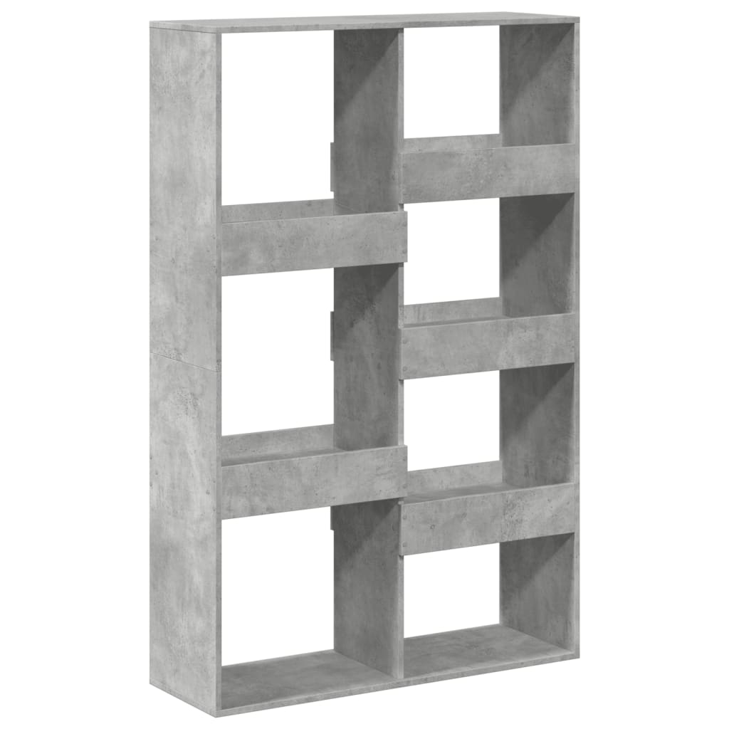 vidaXL Estantería de madera ingeniería gris hormigón 100x33x155,5 cm