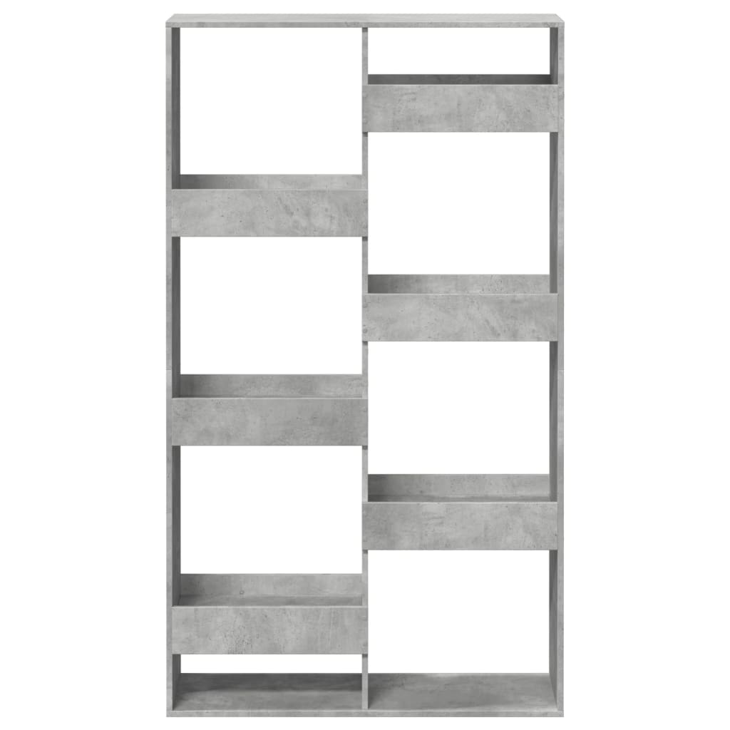 vidaXL Estantería madera de ingeniería gris hormigón 100x33x175 cm