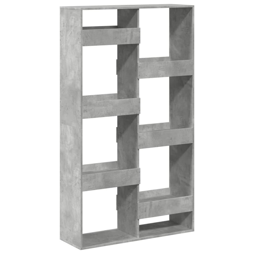 vidaXL Estantería madera de ingeniería gris hormigón 100x33x175 cm