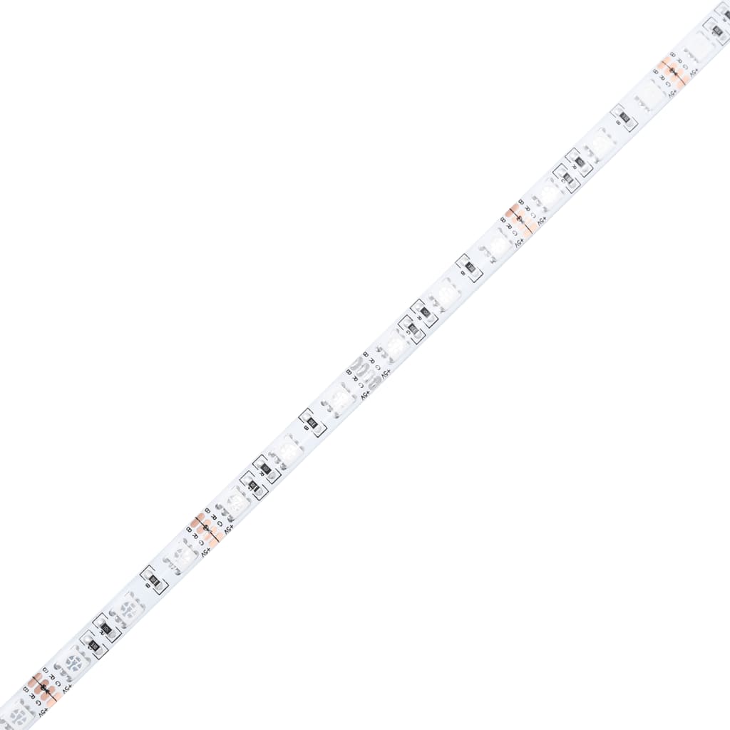 vidaXL Escritorio con LED madera ingeniería roble ahumado 120x55x91 cm