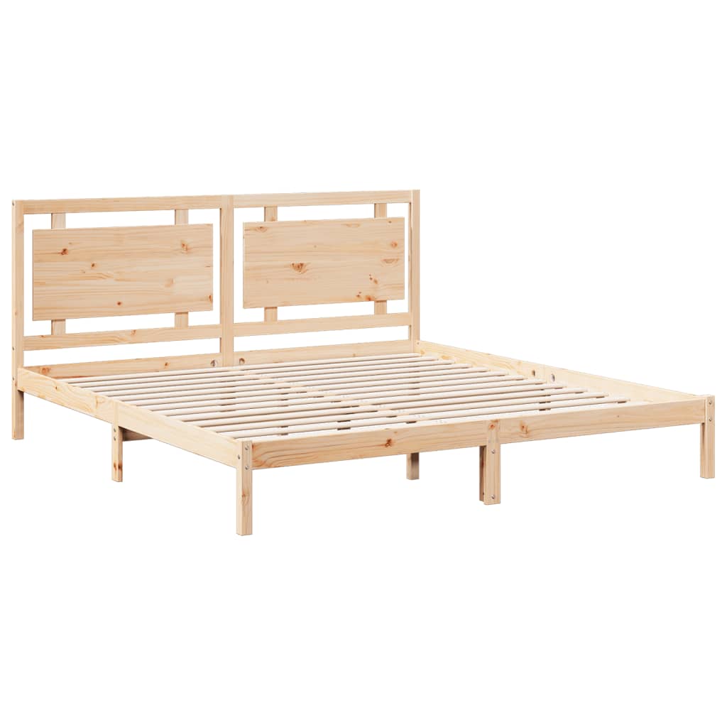 vidaXL Cama extralarga sin colchón madera maciza 180x220 cm