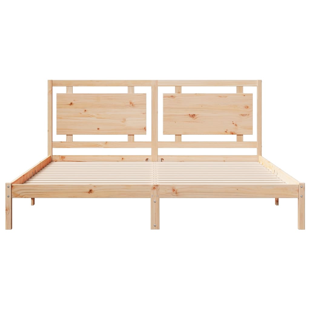 vidaXL Cama extralarga sin colchón madera maciza 180x220 cm