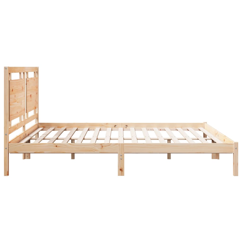 vidaXL Cama extralarga sin colchón madera maciza 180x220 cm