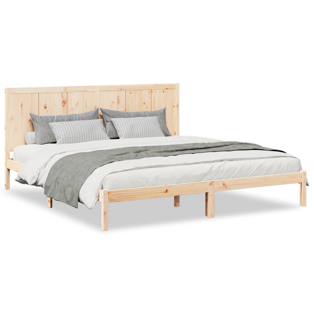 vidaXL Cama extralarga sin colchón madera maciza 180x220 cm