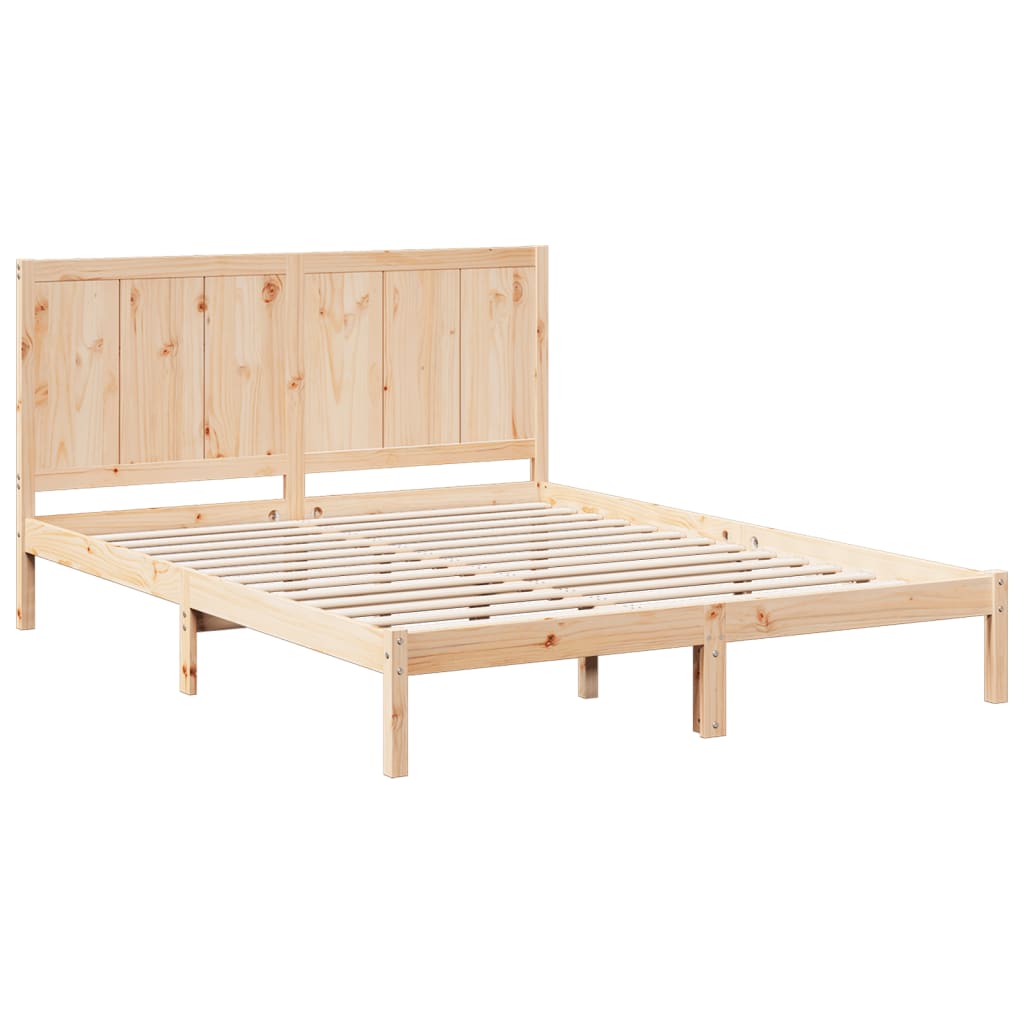 vidaXL Cama extralarga sin colchón madera maciza 180x220 cm