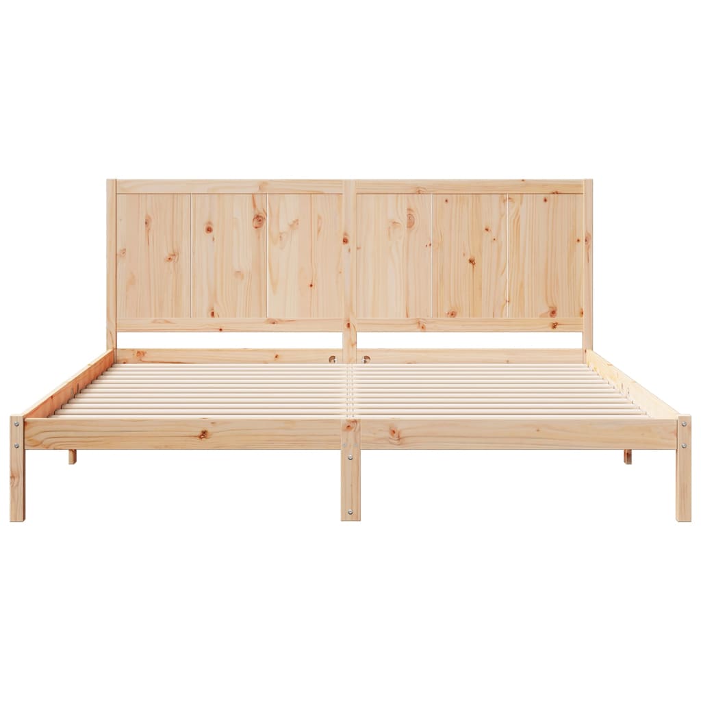 vidaXL Cama extralarga sin colchón madera maciza 180x220 cm