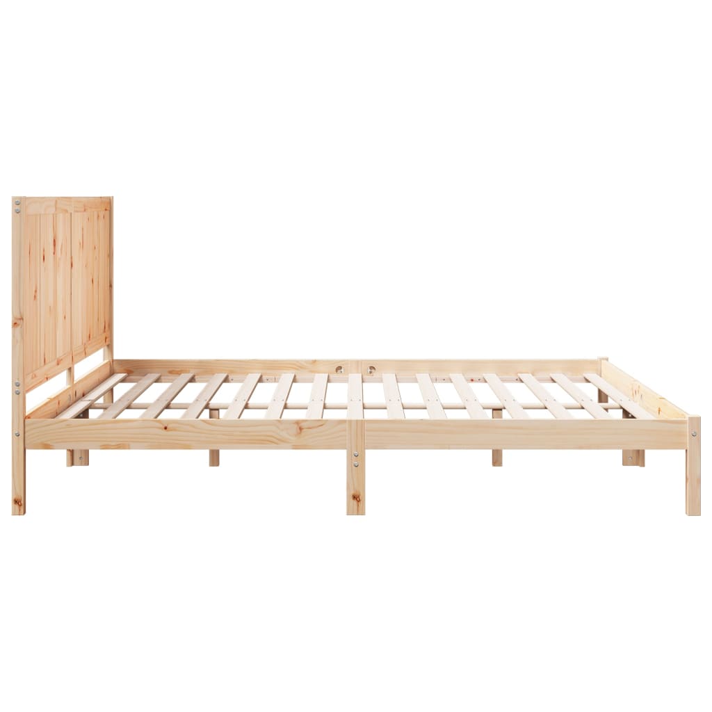 vidaXL Cama extralarga sin colchón madera maciza 180x220 cm