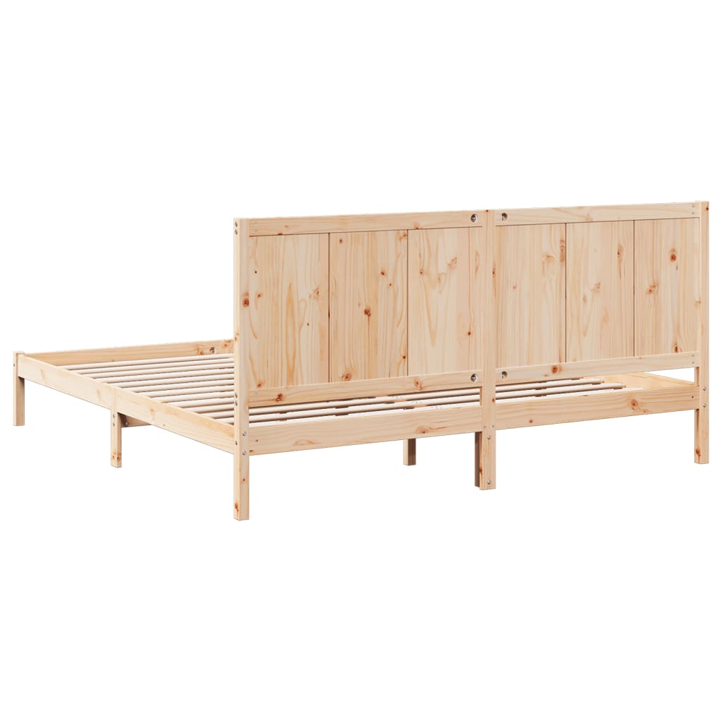 vidaXL Cama extralarga sin colchón madera maciza 180x220 cm