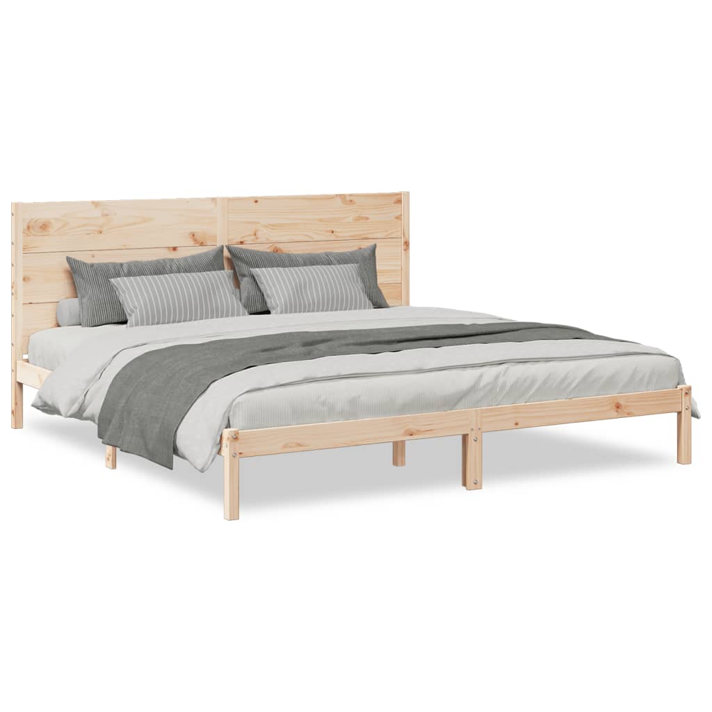 vidaXL Cama extralarga sin colchón madera maciza 180x220 cm