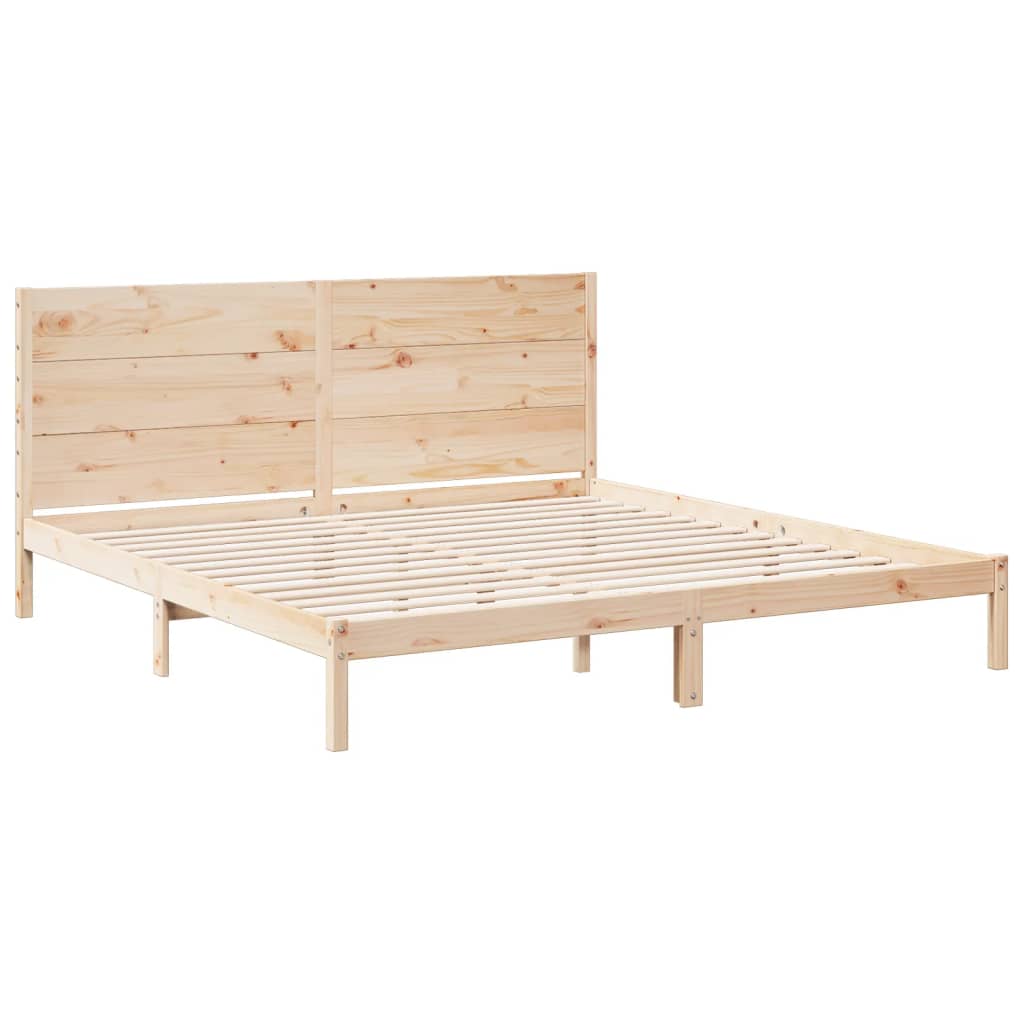 vidaXL Cama extralarga sin colchón madera maciza 180x220 cm