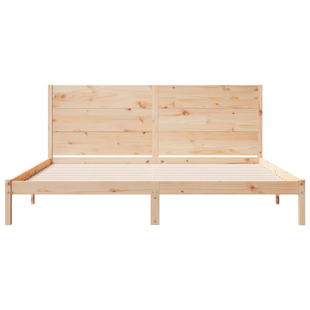 vidaXL Cama extralarga sin colchón madera maciza 180x220 cm