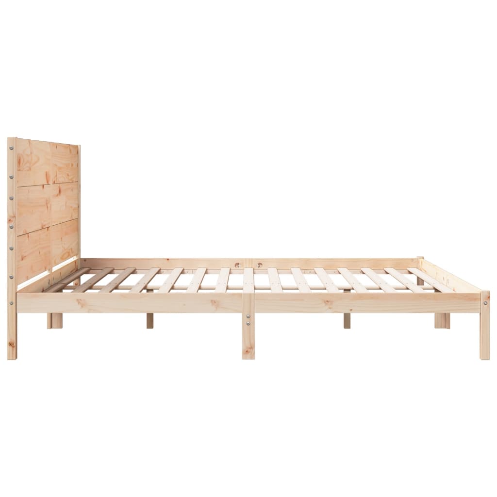 vidaXL Cama extralarga sin colchón madera maciza 180x220 cm