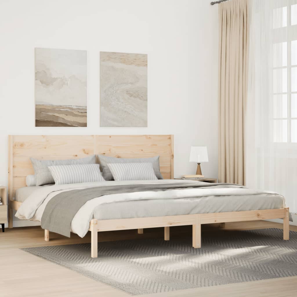 vidaXL Cama extralarga sin colchón madera maciza 180x220 cm