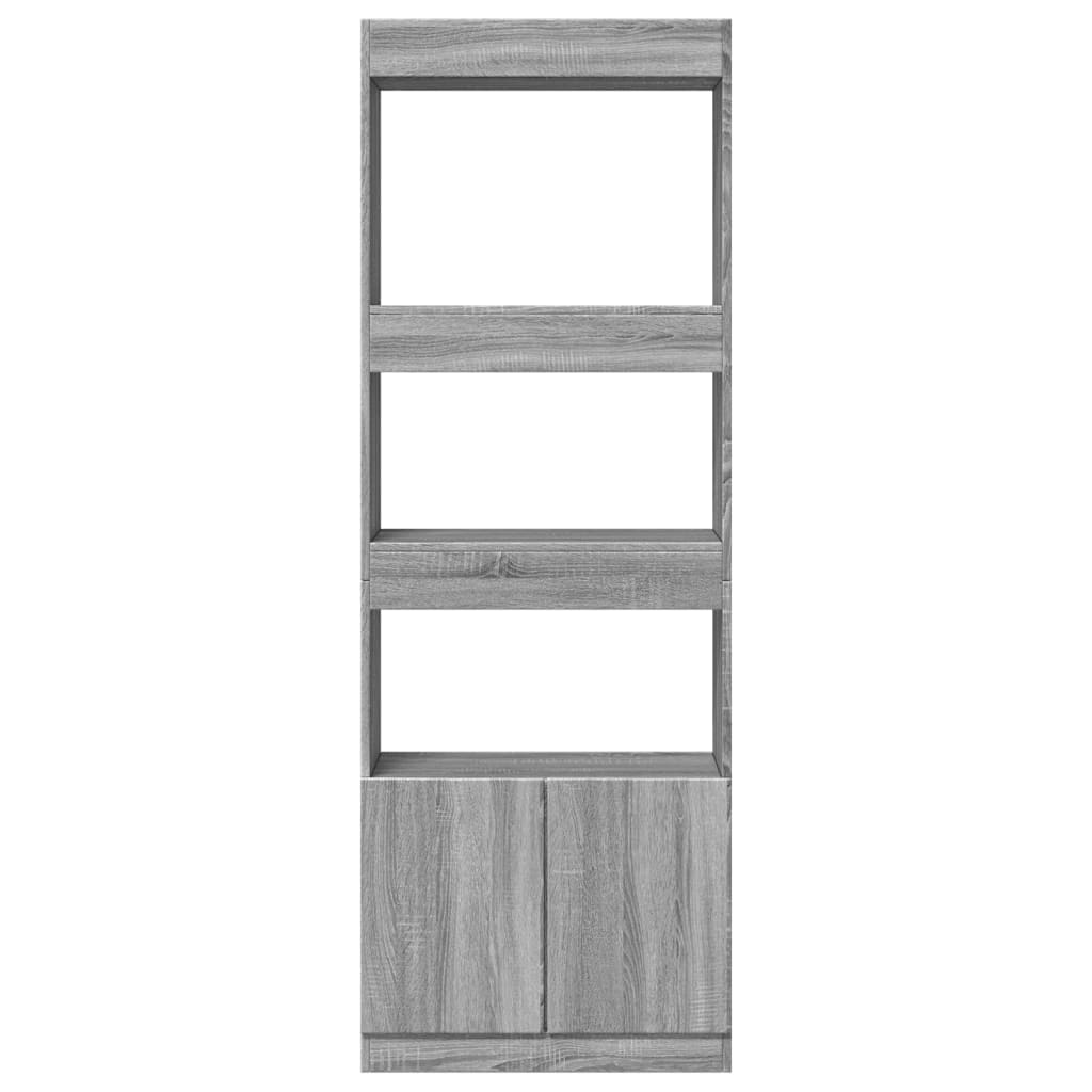 vidaXL Aparador alto madera de ingeniería gris Sonoma 63x33x180 cm