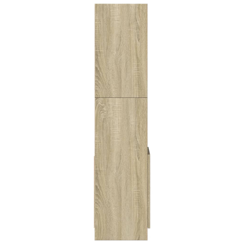 vidaXL Aparador alto madera de ingeniería roble Sonoma 92x33x140 cm