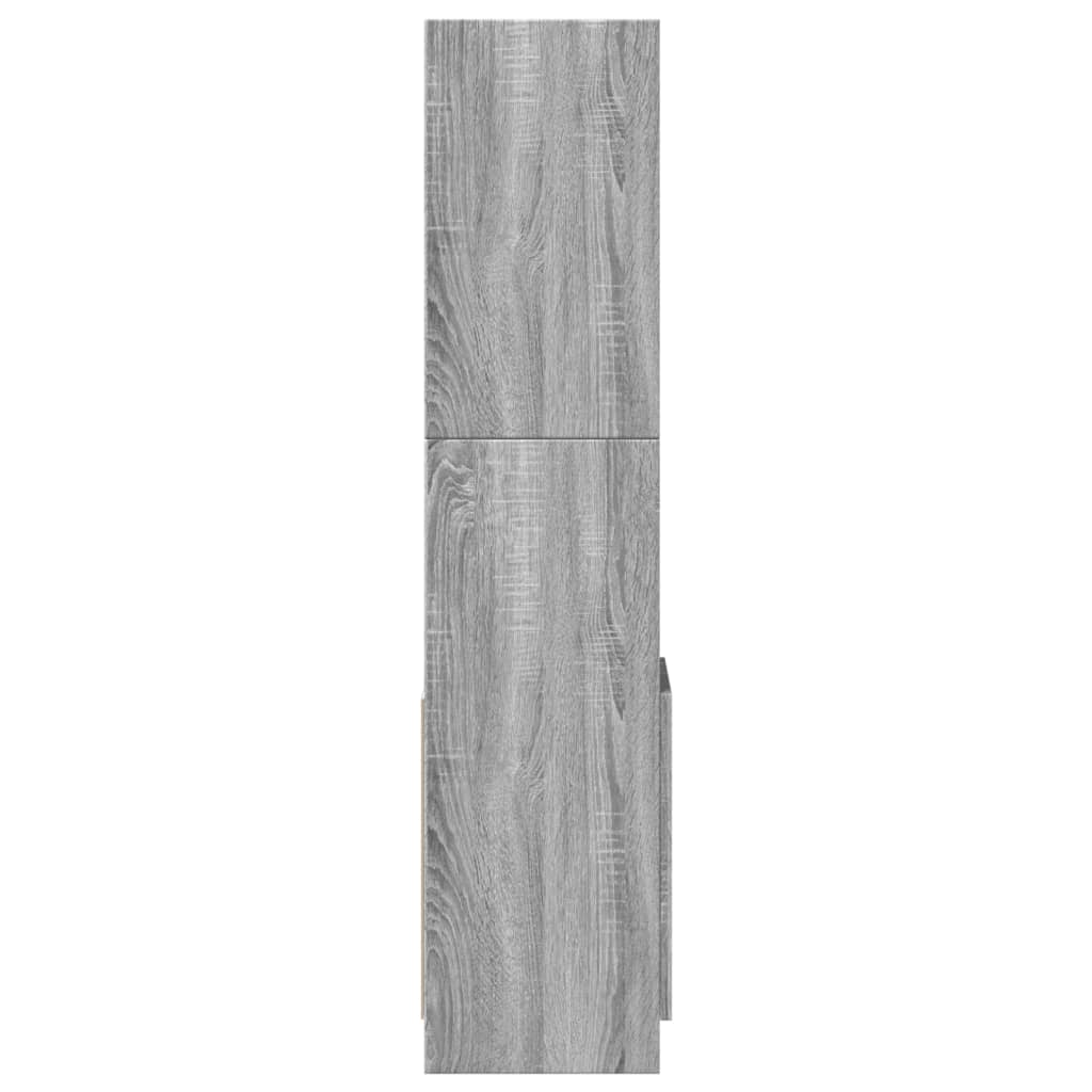 vidaXL Aparador alto madera de ingeniería gris Sonoma 92x33x140 cm