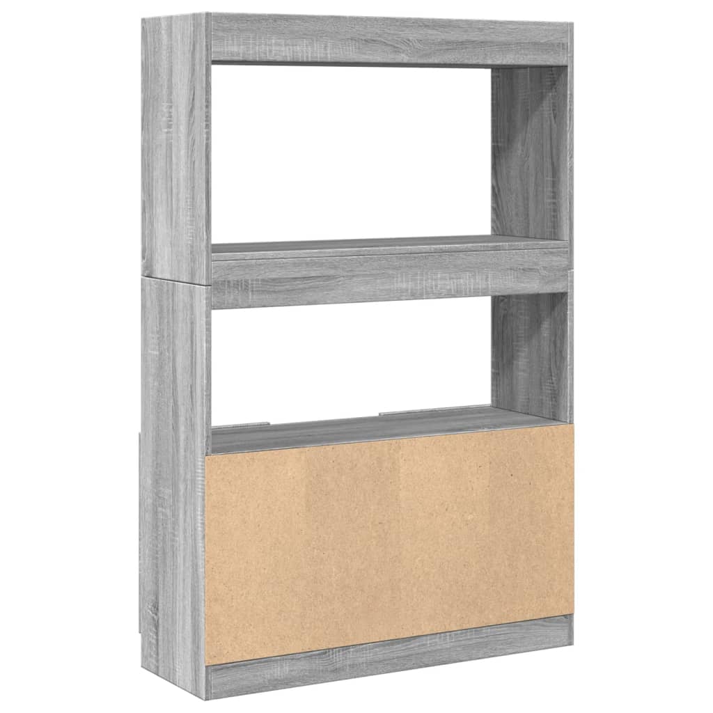 vidaXL Aparador alto madera de ingeniería gris Sonoma 92x33x140 cm