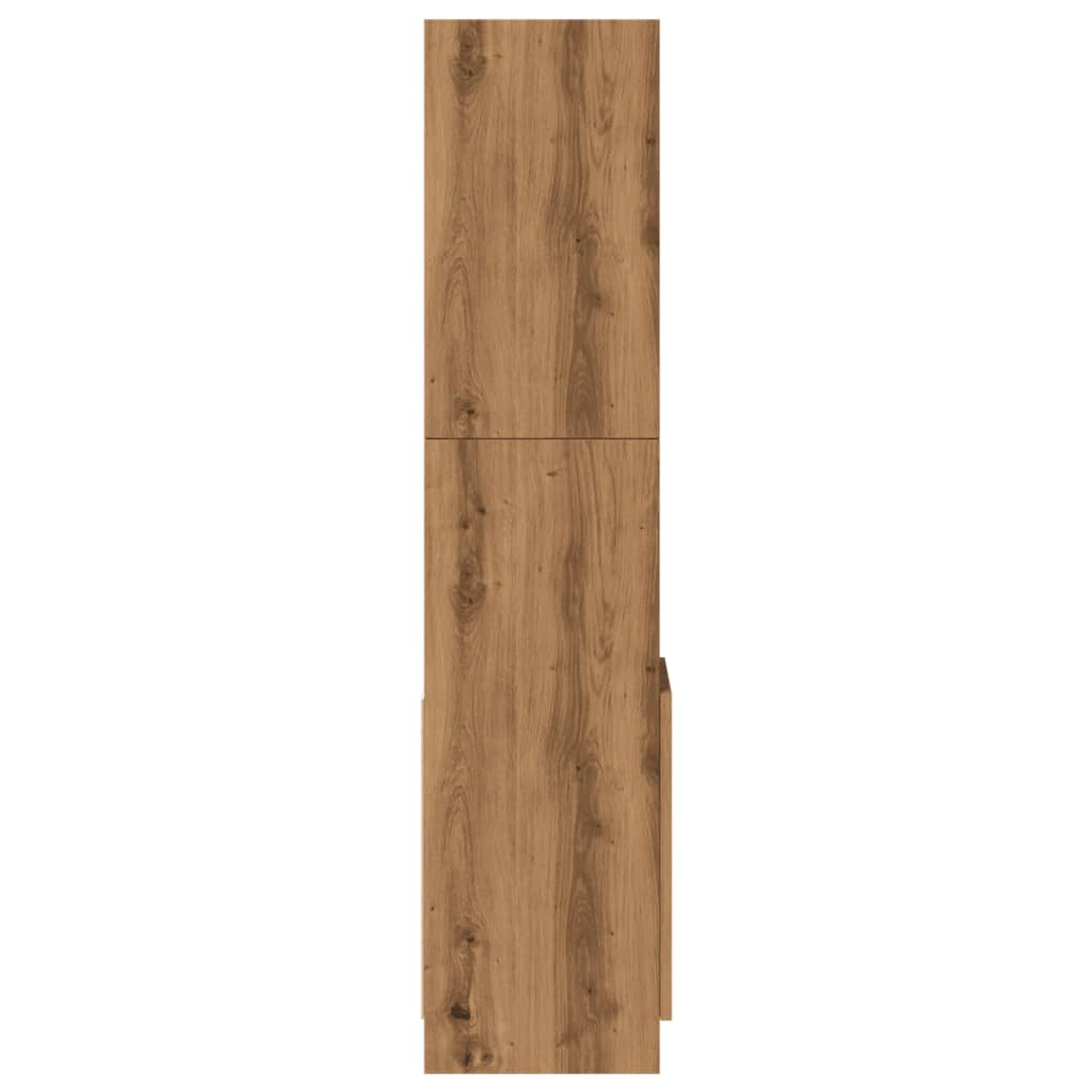 vidaXL Aparador alto madera de ingeniería roble artesanal 92x33x140 cm