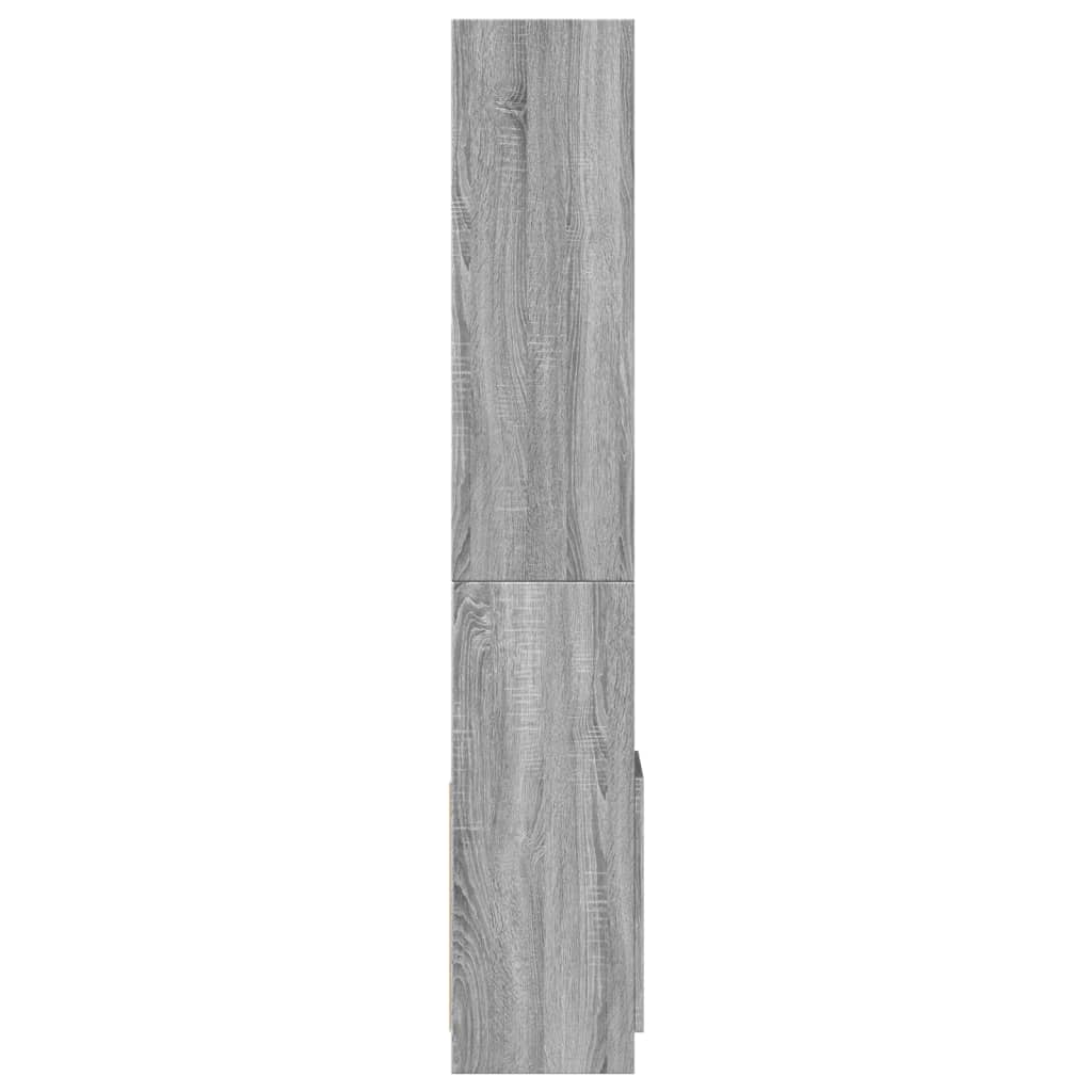 vidaXL Aparador alto madera de ingeniería gris Sonoma 92x33x180 cm