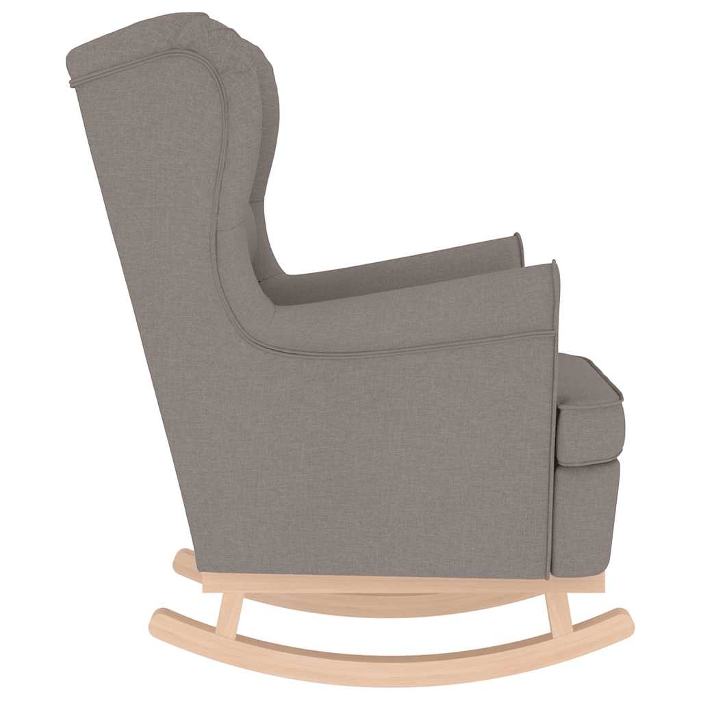 vidaXL Silla mecedora de tela taupe 74x90x102 cm