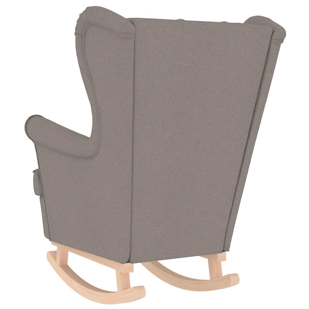 vidaXL Silla mecedora de tela taupe 74x90x102 cm