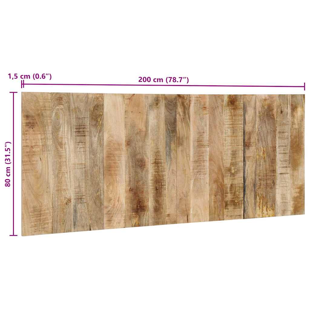 vidaXL Cabecero de cama 200 cm madera maciza de mango rugoso