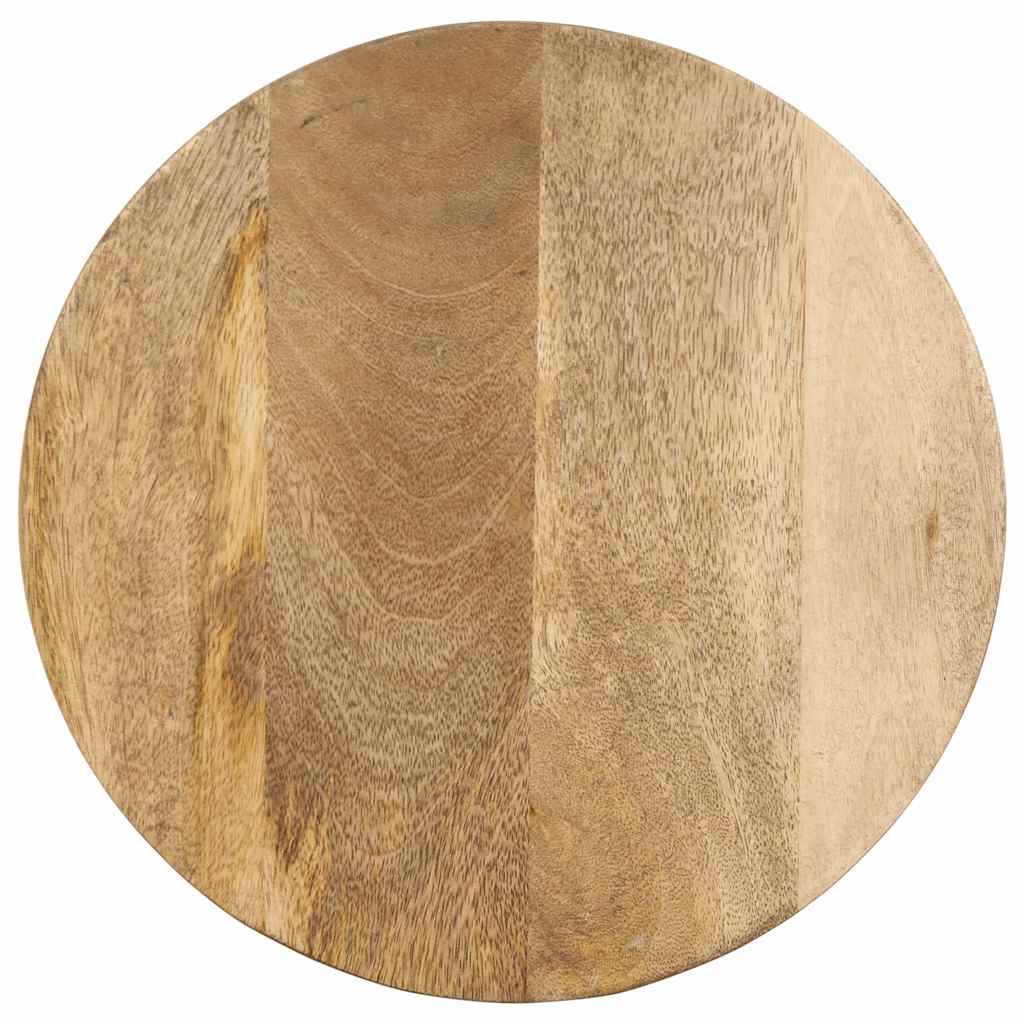 vidaXL Mesa auxiliar madera maciza de mango Ø33x50 cm