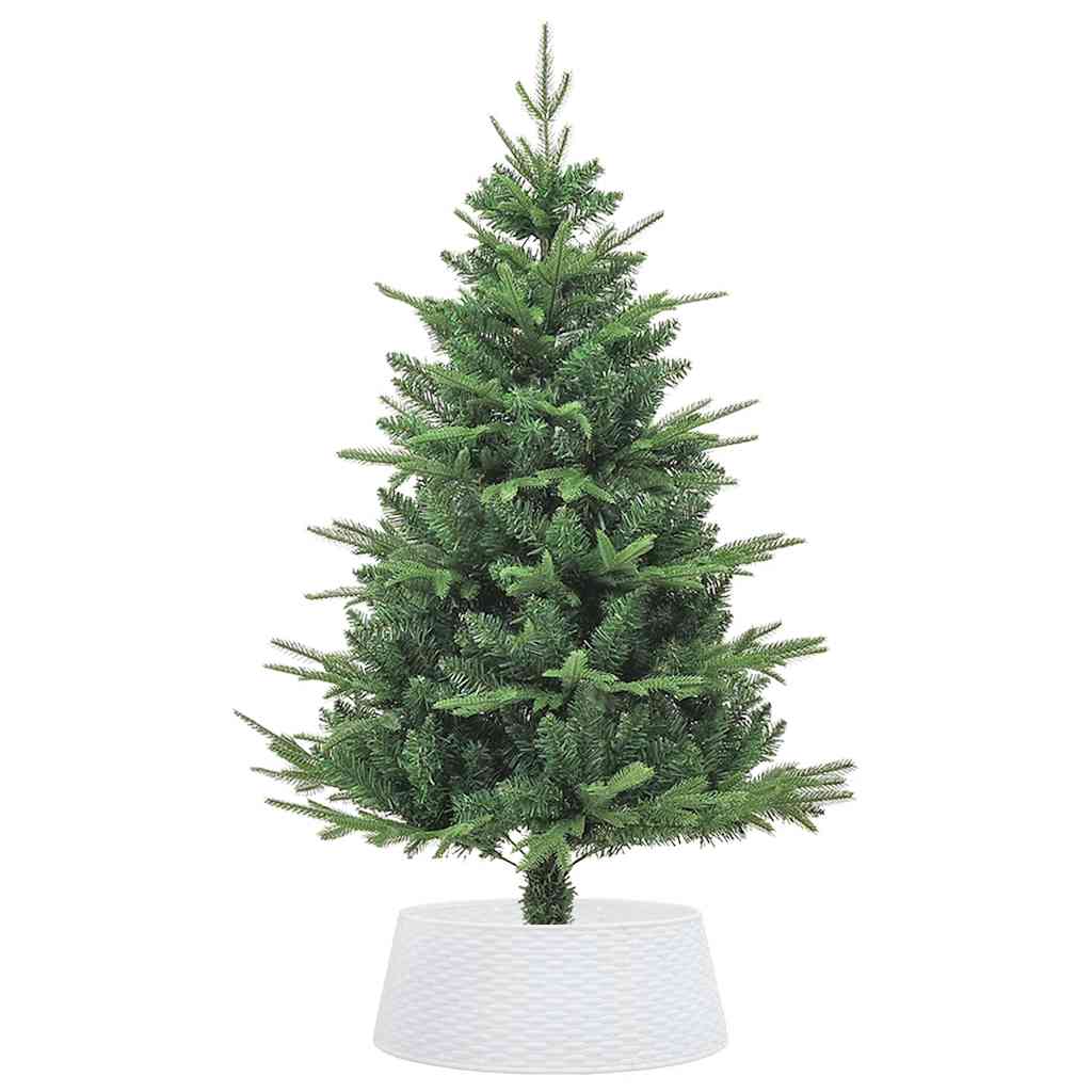 vidaXL Falda del árbol de Navidad plástico blanca Ø65x23 cm