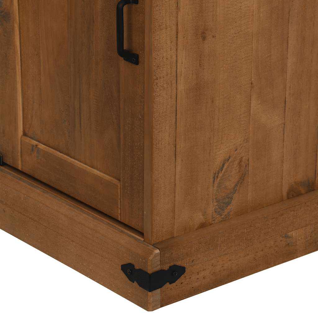 vidaXL Aparador HALDEN con puerta corredera 80x40x80 cm madera maciza