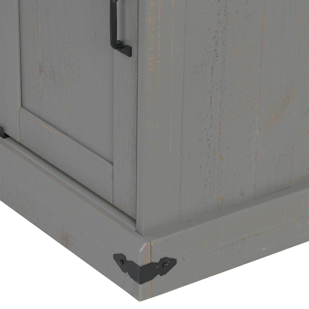 vidaXL Aparador HALDEN con puerta corredera gris 80x40x80 cm