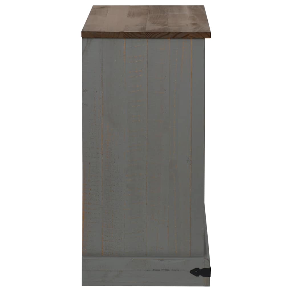 vidaXL Aparador HALDEN con puerta corredera gris 80x40x80 cm