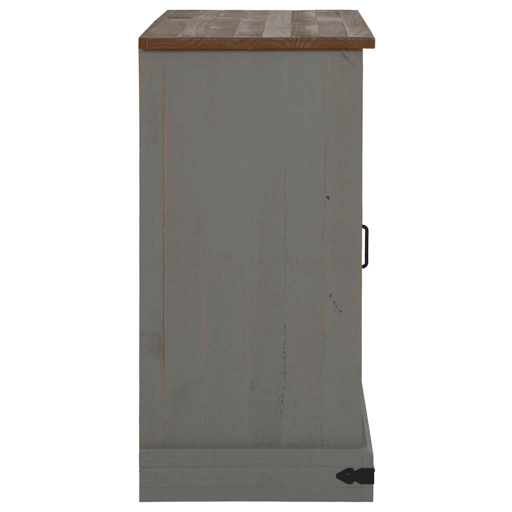 vidaXL Aparador HALDEN 2 puertas correderas gris 112x40x80 cm