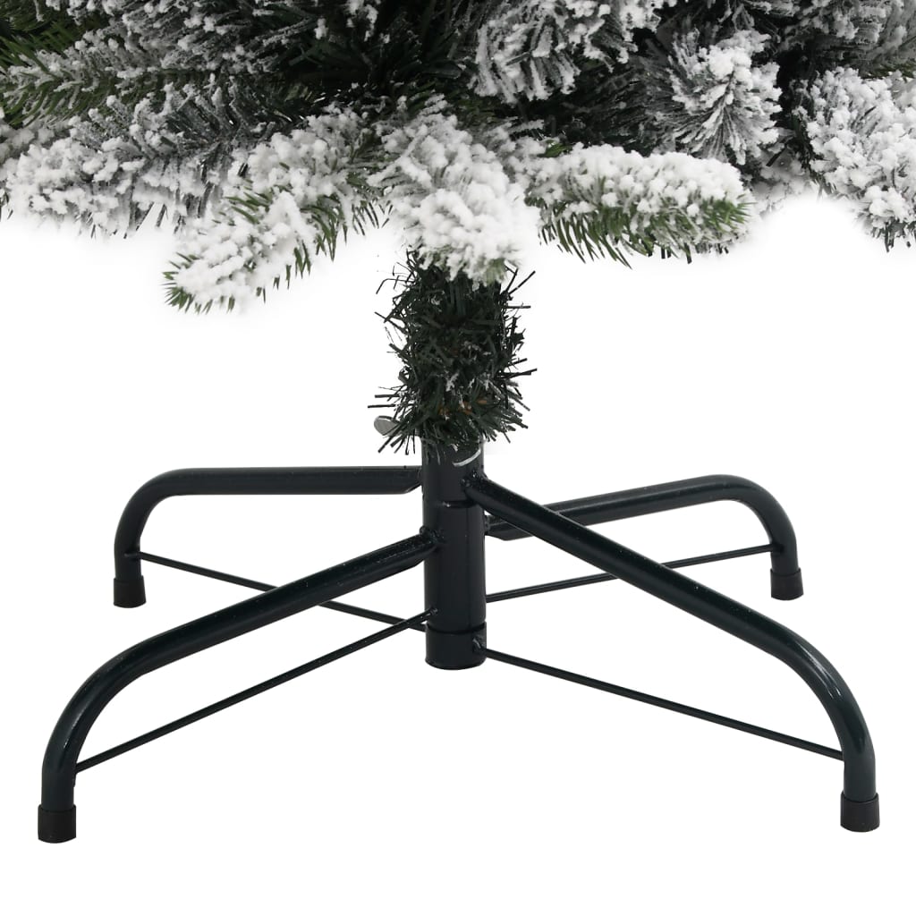 vidaXL Árbol de Navidad artificial estrecho con nieve PVC y PE 120 cm