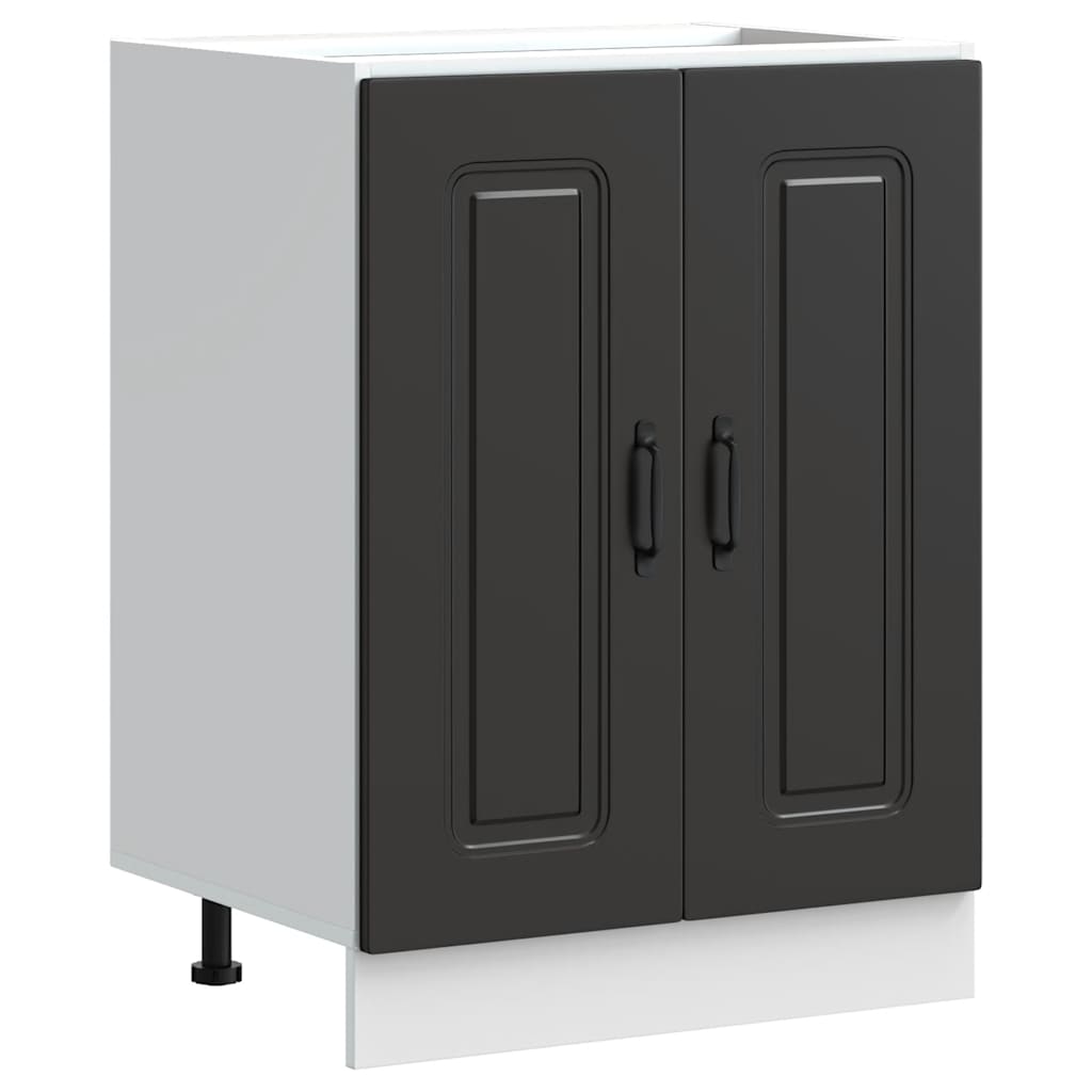 vidaXL Mueble bajo para fregadero Kalmar negro 60x46x81,5 cm