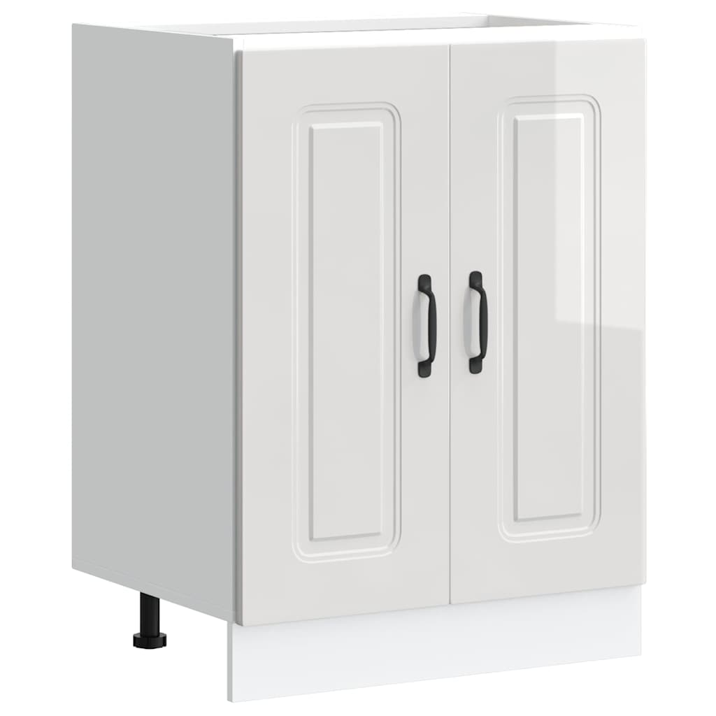 vidaXL Mueble bajo para fregadero Kalmar blanco brillo 60x46x81,5 cm