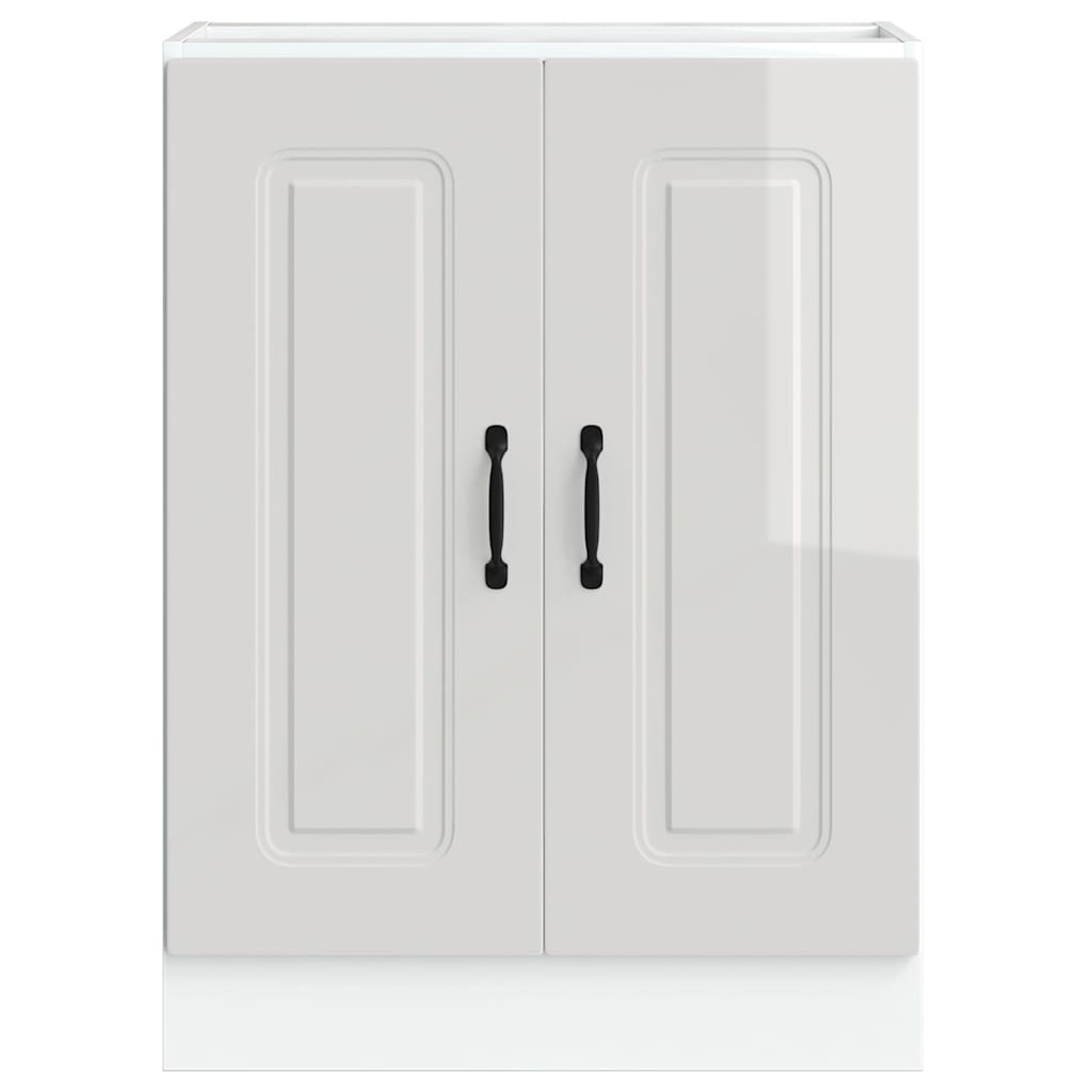 vidaXL Mueble bajo para fregadero Kalmar blanco brillo 60x46x81,5 cm