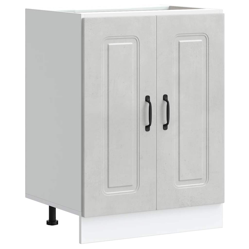 vidaXL Mueble bajo para fregadero Kalmar gris hormigón 60x46x81,5 cm