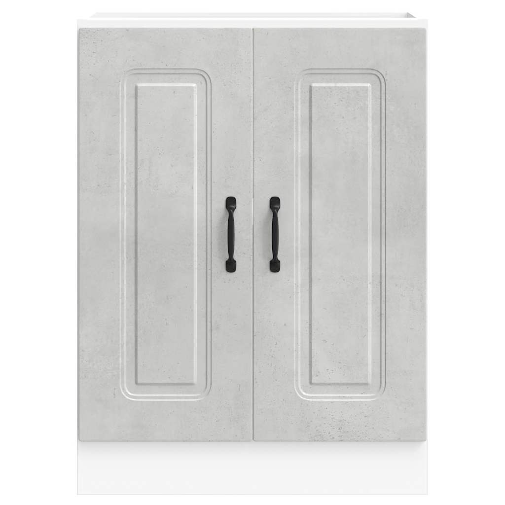 vidaXL Mueble bajo para fregadero Kalmar gris hormigón 60x46x81,5 cm