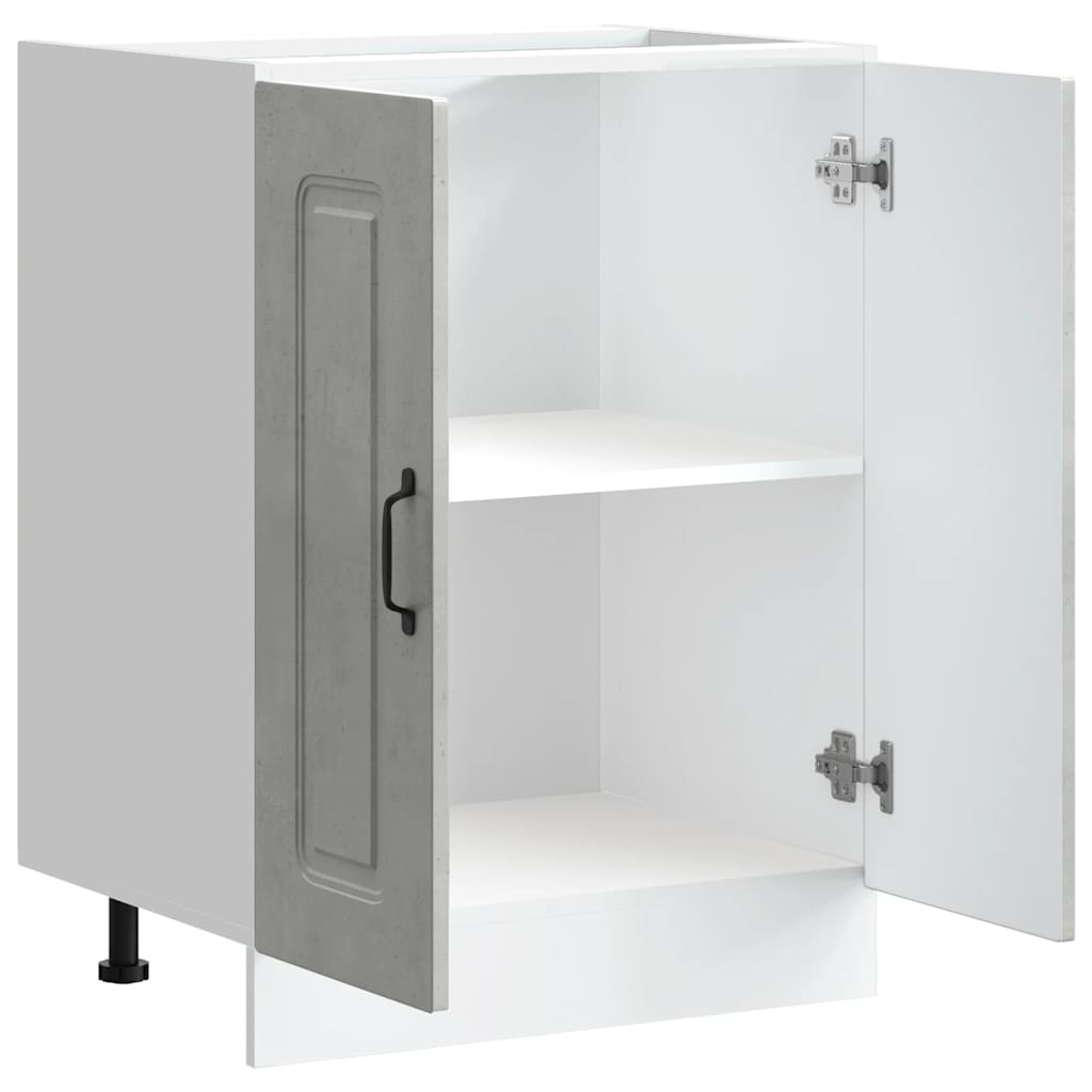 vidaXL Mueble bajo para fregadero Kalmar gris hormigón 60x46x81,5 cm