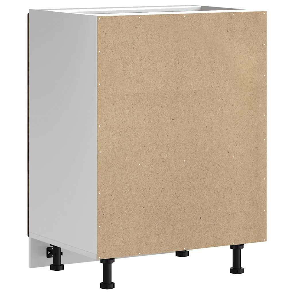 vidaXL Mueble bajo para fregadero Kalmar roble ahumado 60x46x81,5 cm