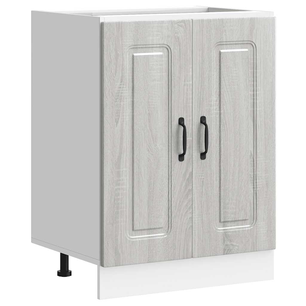 vidaXL Mueble bajo para fregadero Kalmar gris sonoma 60x46x81,5 cm