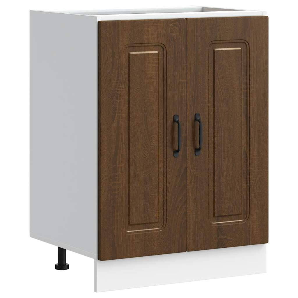 vidaXL Mueble bajo para fregadero Kalmar roble marrón 60x46x81,5 cm