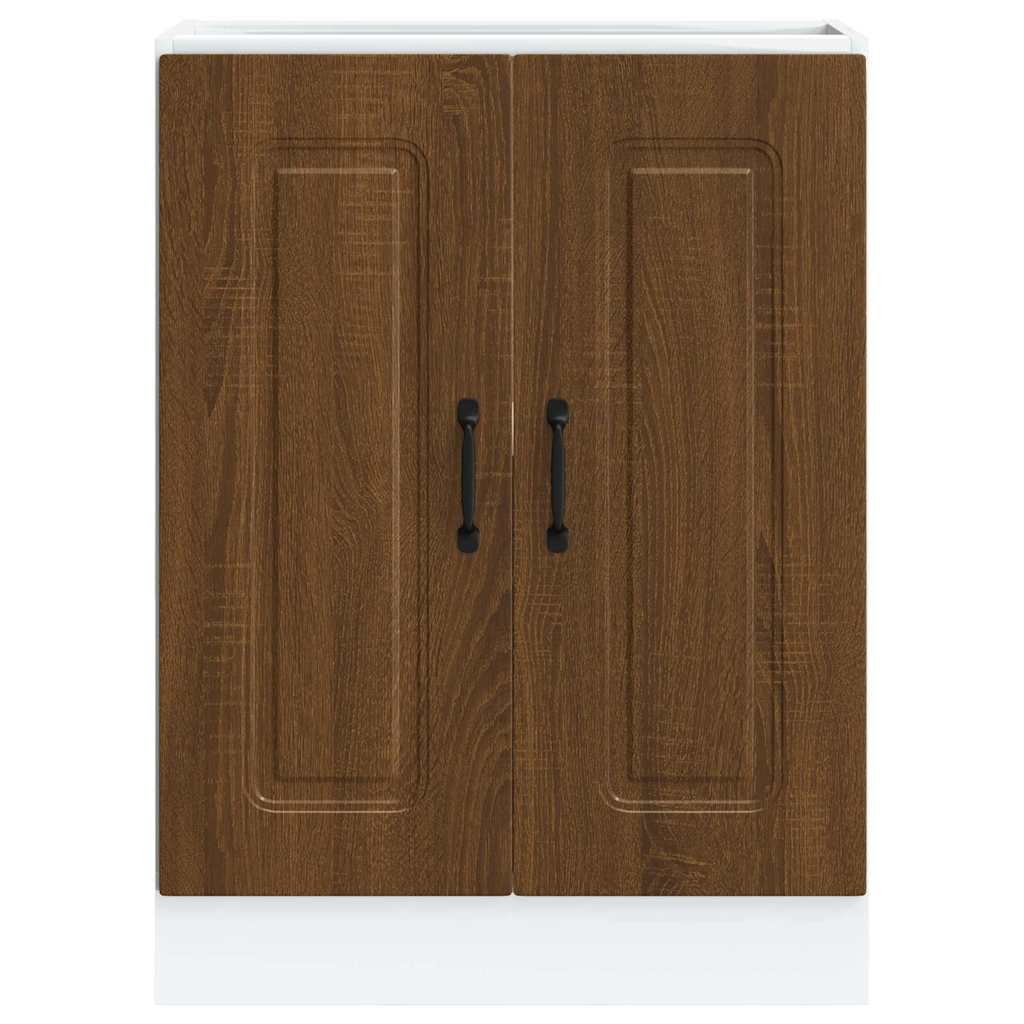 vidaXL Mueble bajo para fregadero Kalmar roble marrón 60x46x81,5 cm