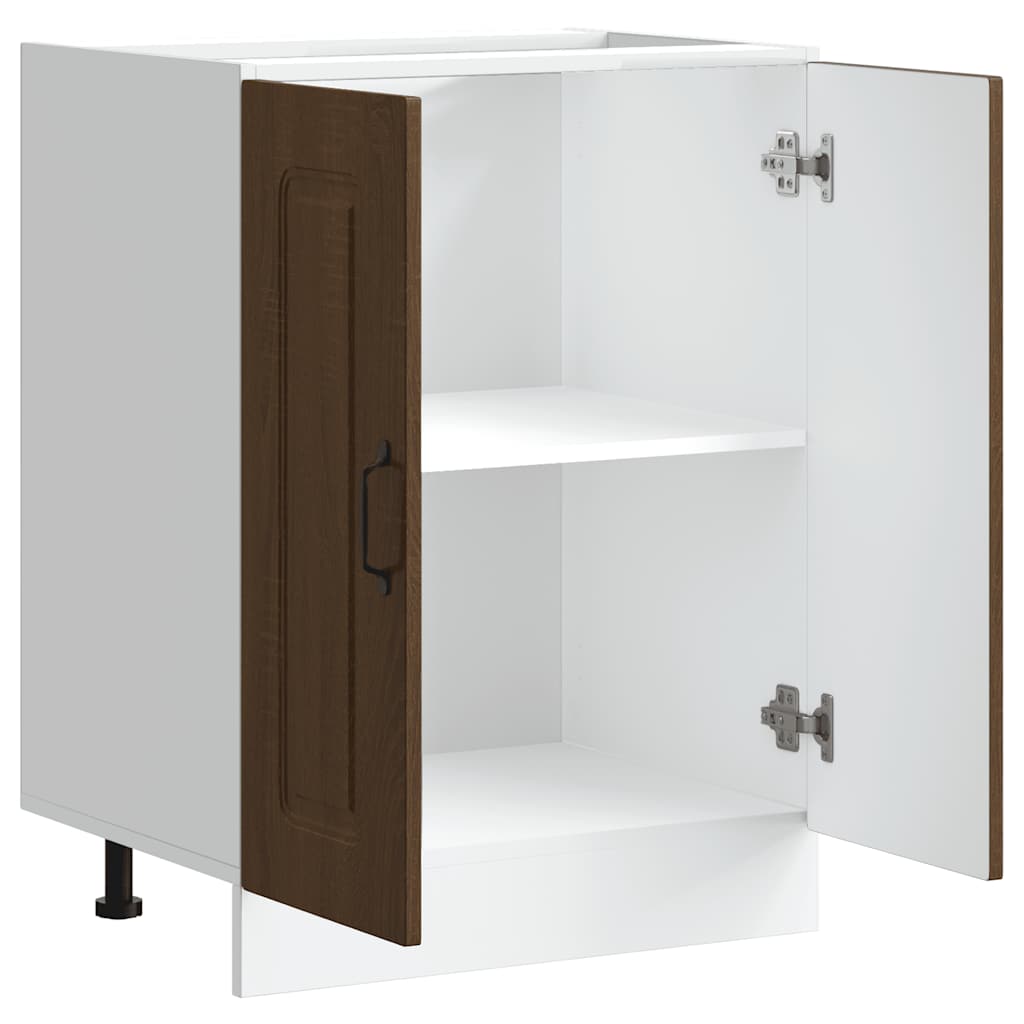 vidaXL Mueble bajo para fregadero Kalmar roble marrón 60x46x81,5 cm